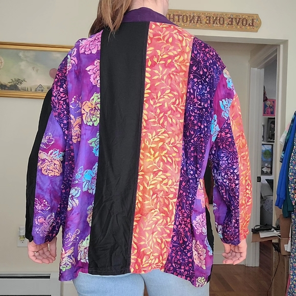 🌈 SOLD 🌈Modern boho bohemian patchwork kimono cardigan - Mexicali Blues - Picture 5 of 8